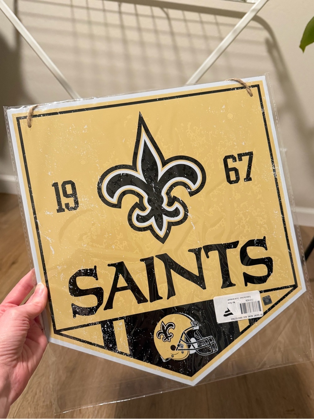 Saints Metal Hanging Sign